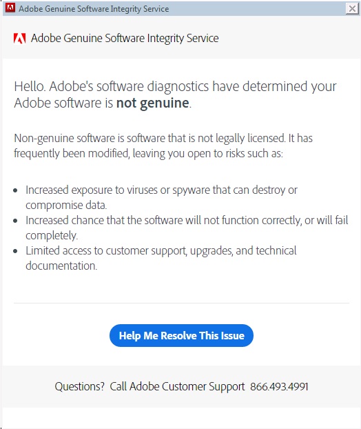 Disable Adobe Genuine Software Integrity Service Mac 2018